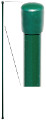 Geflechtspannstab für Maschendrahtzäune, grün, mit Endkappen
