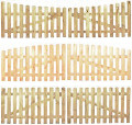 Staketenzaun Doppeflfügeltor Premium Kiefer getrocknet in Kesseldruckimprägnierung oder naturbelassem Holz
