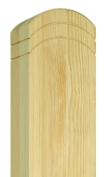 Pfosten 14x14 cm kdi mit Rundkopf und Ziereinfräsung