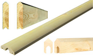 Zubehör für Lamellen - und Sichtschutzzäune - Tore- und Türen, Einzelteile wie Lamellen, Rahmen - und Abschlussleisten aus Holz