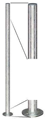 Zaunsystem Nexus / Eleganz Aufschraub-Rundpfosten, MetallPfosten mit feuerverzinkter Beschichtung für Stabmattenzäune